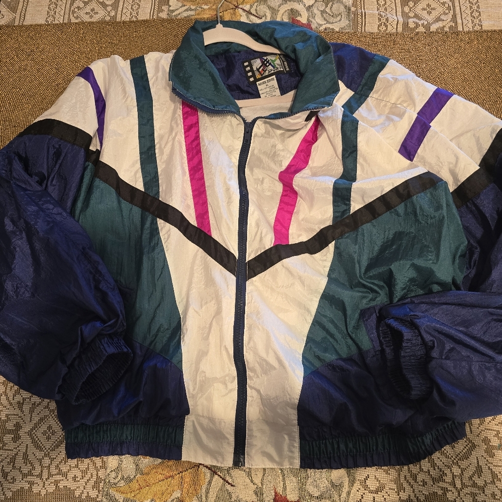 River Edge Vintage 90s Windbreaker Lined Jacket Size XL